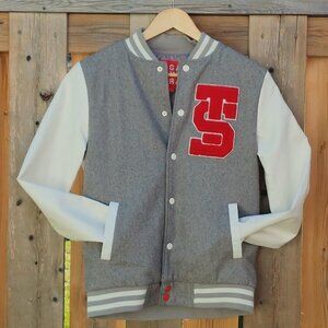 RARE Tegan and Sara Concert Tour Jacket Women's Medium BOMBER JACKET Wool Blend